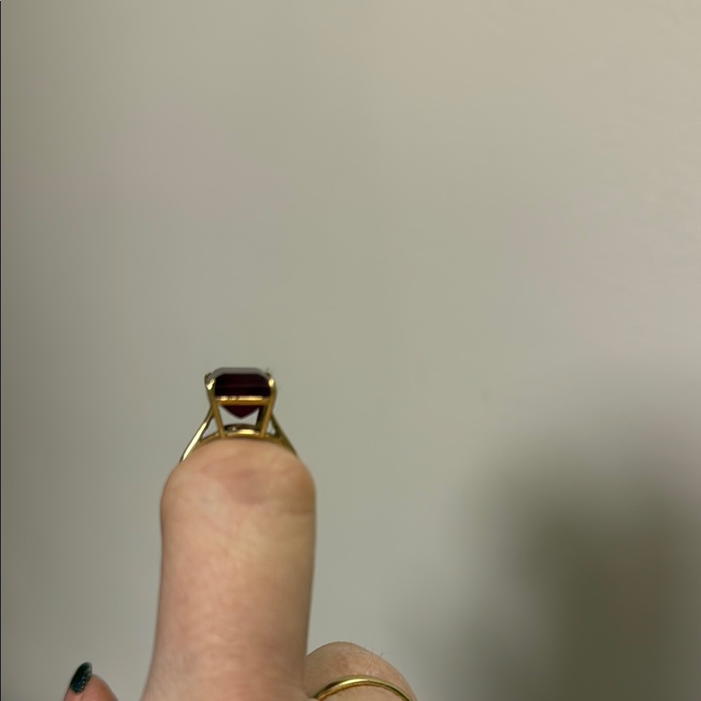 Gold And Red Statement Ring With Bold Design - image 5